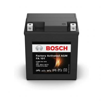Bosch FA101 (M6 006, YTX7L-4, YTX7L-BS)gyárilag aktivált AGM motorakkumulátor, 12V 6Ah 100A