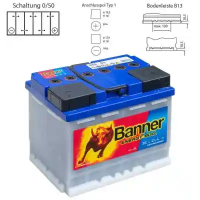Banner 955 01 Energy Bull munkaakkumulátor 12V 60Ah jobb+