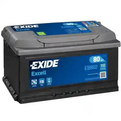 Exide Excell EB802 akkumulátor, 12V 80Ah 700A J+ EU