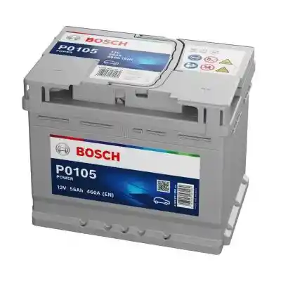 Bosch Power Line P0105 0092P01050 akkumulátor, 12V 55Ah 460A J+ EU, magas