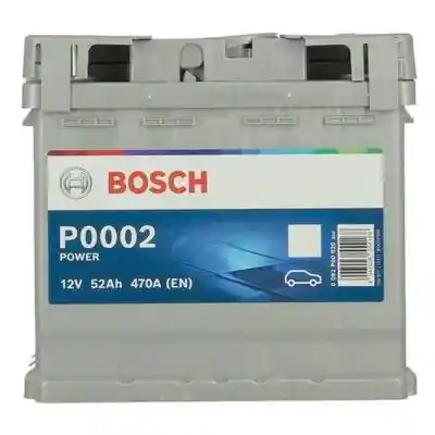 Bosch Power Line P0002 0092P00020 akkumulátor, 12V 52Ah 470A J+ EU, magas
