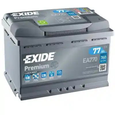Exide Premium EA770 akkumulátor, 12V 77Ah 760A J+ EU, magas