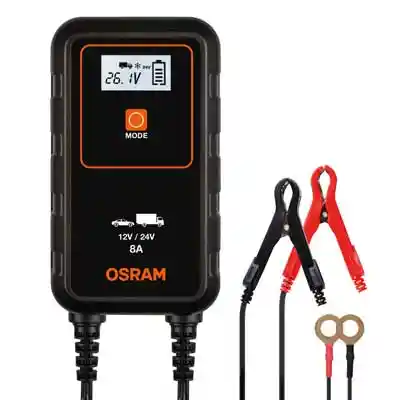 Osram OEBCS908 akkumulátor töltő és szinten tartó többfázisos töltési ciklussal, 12/24V 8A