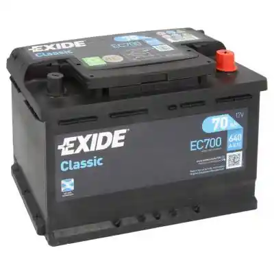 Exide Classic EC700 akkumulátor, 12V 70Ah 640A J+ EU, magas