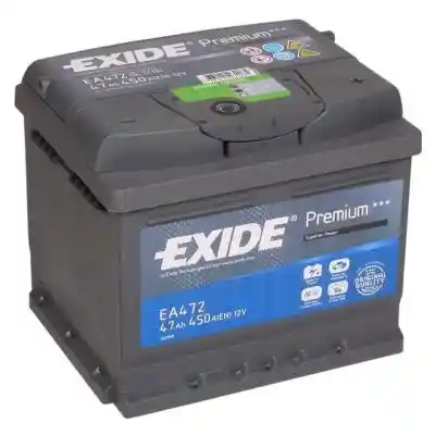 Exide Premium EA472 akkumulátor, 12V 47Ah 450A J+ EU, alacsony