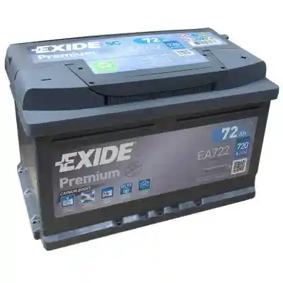 Exide Premium EA722 akkumulátor, 12V 72Ah 720A J+ EU, alacsony