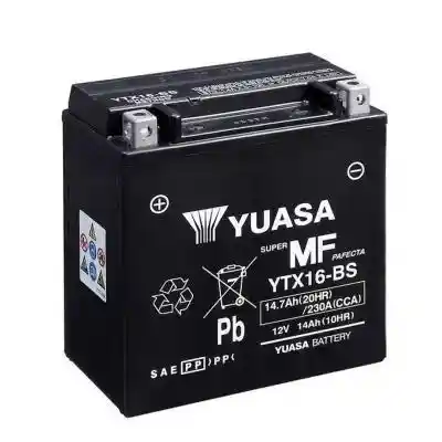 Yuasa AGM YTX16-BS motorkerékpár akkumulátor, 12V 14,7AH 230A B+