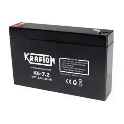 Krafton K6-7.2 zselés szünetmentes akkumulátor, 6V 7.2Ah