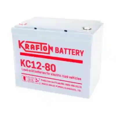 Krafton KC12-80 AGM ciklikus akkumulátor, munkaakkumulátor, 12V 80Ah